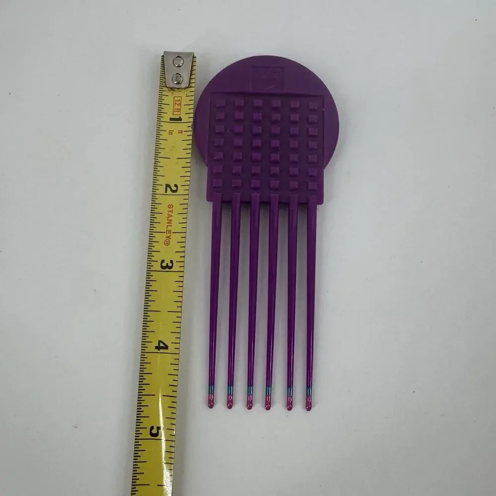 Hair Pick Sund Haaren Purple Color Dipped Tips Plastic Lift 90’s
